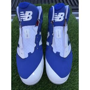 New balance RevliteRC baseball Blue metal cleats size 16 Phantom Fit no laces